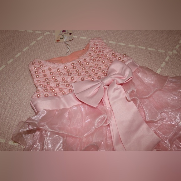 Jup’ Elle Pink 12 months Baby Girl Dress Formal Pageant BRAND NEW Party Dress - Picture 2 of 8
